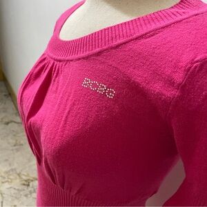 Vintage BCBG Max Azria Xtra Small Bright Pink Knit Sweater - Rare Steal! 💖